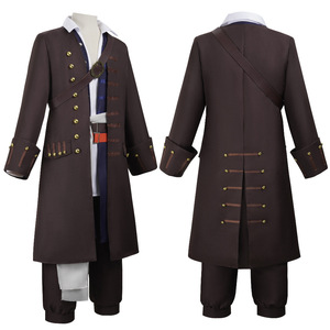 Costume da <span class=keywords><strong>Pirata</strong></span> <span class=keywords><strong>Jack</strong></span> Sparrow per Uomo Adulto, Abito per Halloween, Giacca Medievale Rinascimentale - Product Image 3