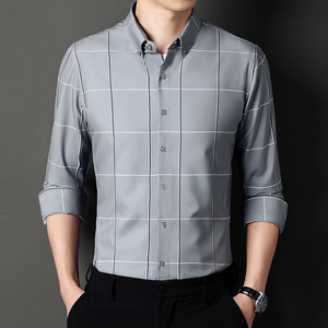 <span class=keywords><strong>Chemise</strong></span> d'affaires pour hommes à manches longues, style européen et américain, nouvelle collection printemps-été, vente en gros - Product Image 6