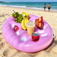 Porte-boissons gonflable pliable en plastique durable pour piscines, spas, océans, rivières et flotteurs de piscine