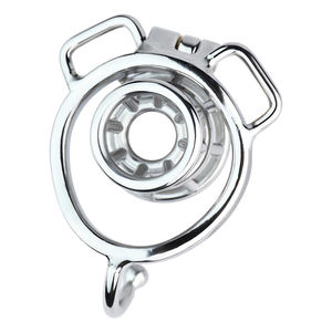 Jaula <span class=keywords><strong>de</strong></span> Castidad para Parejas, Anillo Curvo para Pene, Correa para Pene, Candado para Pene, Juego BDSM, Juguete Sexual <span class=keywords><strong>de</strong></span> Metal 304, <span class=keywords><strong>Precio</strong></span> <span class=keywords><strong>de</strong></span> Fábrica - Product Image 2