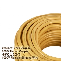 Cable Flexible de Silicona de 3AWG 35mm², Alta Temperatura UL3644 200C 600V, Cable de Cobre Estañado para Motor, Cableado Resistente al Calor