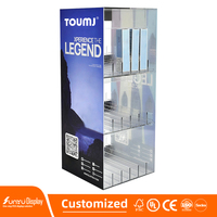 Vitrine d'atomiseur en acrylique moderne avec lumières LED Stockage en usine personnalisé pour magasin de fumée de cigarettes