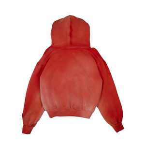 Sudadera con capucha personalizada de algodón 100% Regular Vintage Unisex algodón 400Gsm jerséis semicerrados con bolsillos para hombres y mujeres - Product Image 3