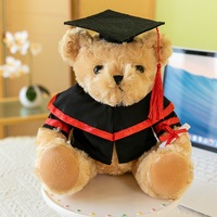 En gros Ours en peluche de graduation 25CM/10 pouces, Ours doctorant, Jouet animal en peluche, Jouet anti-stress, Cadeau personnalisable