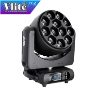 Cabezal móvil de haz de luz LED, cabezal de lavado con ZOOM, 12x40W