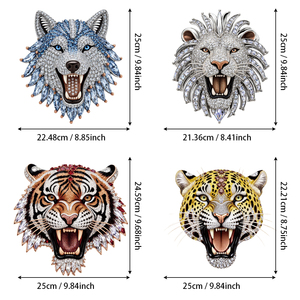 Impression par transfert DTF tête de <span class=keywords><strong>bête</strong></span> en strass scintillants pour la décoration de vêtements - Product Image 3