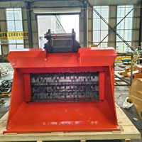 MONDE Godet de broyage durable pour excavatrice, compatible avec le godet de criblage pour séparer les matériaux mixtes sur les chantiers de démolition