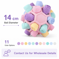 Balle olfactive interactive pour chien, distributeur de friandises, jouet de recherche de nourriture, mangeoire lente, durable, anti-ennui, jouet de puzzle, bandes de polaire, caoutchouc TPR
