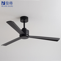 Ventilateur de plafond moderne refroidi par air de 42 pouces pour le salon et la chambre à coucher-3 pales en ABS, fréquence variable, télécommande, design décoratif