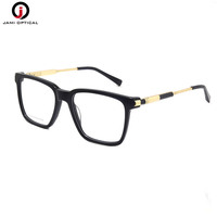 Monture optique carrée rétro en acétate, avec branches en métal, unisexe, vente chaude, OEM ODM