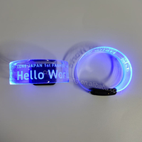 Bracelet LED lumineux personnalisé avec logo, boucle magnétique, haute qualité, fournisseur OEM, pour festivals, fêtes, concerts et événements