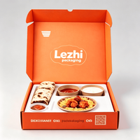 Caja Desechable para Biryani con Compartimentos, de Papel Kraft, para Nasi, Pollo Frito, Frutas, Ensaladas, Bocadillos, Arroz Frito, Envase para Bento