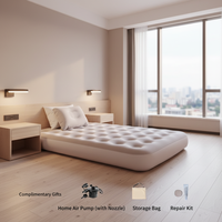 Matelas pneumatique imperméable et résistant à l'usure, avec pompe à air externe, pour hôpital/chambre, épaisseur 25 cm, fermeté douce, pliable
