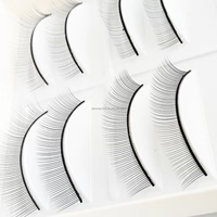 DAMMAN 10 paires de faux cils souples naturels pour la pratique, bandes d'entraînement pour débutants, outils de formation pour la greffe de cils