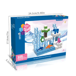 105 Piezas de Bloques de Construcción Magnéticos para Niños, Juego de Cubos Magnéticos para <span class=keywords><strong>Castillo</strong></span> de Princesa <span class=keywords><strong>Frozen</strong></span>, Azulejos Magnéticos, Juguetes para Niñas - Product Image 6