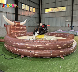Máquina de Toro Mecánico para Jardín, Juegos de Carnaval, Hpfburg, Toro Mecánico de Rodeo con Colchón <span class=keywords><strong>Inflable</strong></span> de 5m - Product Image 1