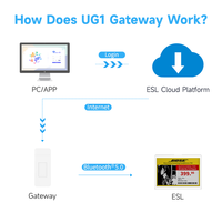 Passerelle USB portable MinewTag, double BLE Wifi sans fil, station de base MQTT, passerelle IoT pour étiquettes de rayonnage électroniques