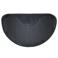 Grand tapis de salon semi-circulaire anti-fatigue tapis de chaise de barbier noir stations de salon tapis de chaise en caoutchouc PVC