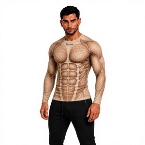 Camiseta de Compresión Elite MMA, 240 GSM, Poliéster y Spandex, Manga Larga, Absorbe el Sudor, Secado Rápido, Ajuste Atlético, Protección para Entrenamiento, OEM - Product Image 1
