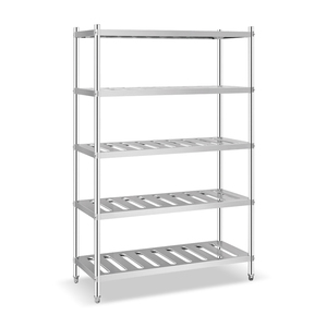 Facile à installer contre le <span class=keywords><strong>four</strong></span> mural Rack de rangement Cuisine Lavage Salle de bain Acier inoxydable Étagère à plaques d'angle à 5 niveaux - Product Image 5