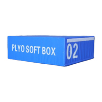 QTMAT Ensemble de boîte de saut d'entraînement de gymnastique empilable à quatre niveaux Boîtes plyométriques souples sûres avec fonction sit-ups