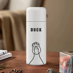 2025 Custom Logo 600ml Stainless Steel <b>Double</b> <b>Wall</b> Insulated Vacuum Coffee <b>Mug</b> Duck 3d Printed New - Product Image 2