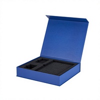 Boîte cadeau haut de gamme en forme de livre avec couvercle magnétique, personnalisable en carton gris pour compléments alimentaires