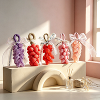 Savon suspendu en forme de grappe de fraises couleur macaron, parfumé et doux pour la peau, souvenir de baby shower, pour la vente au détail, les revendeurs, les petites commandes et la vente en gros