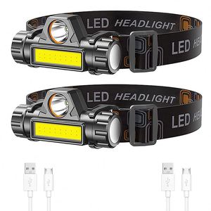 Muestra Gratuita de Linterna Frontal LED Recargable, Impermeable, con Correa Ajustable y Súper Ligera para Camping - Product Image 1