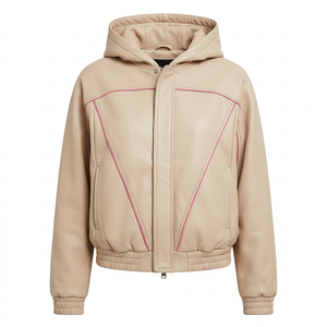 Premium <b>Women's</b> PU Leather Hooded Tracksuit Set – Full Zip Hoodie & Matching <b>Jogger</b> Pants Luxury Streetwear <b>Outfit</b> - Product Image 1
