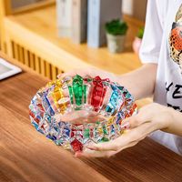 Fournitures professionnelles portables pour les ongles, coupelles à ongles en verre cristal coloré, plat à dappen, outil de beauté pour les salons de manucure