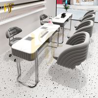 HONGFAN Usine de Foshan Mobilier de salon de beauté moderne personnalisable Table de manucure pour ongles