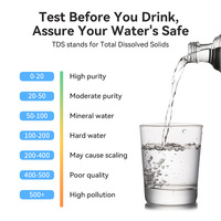 Testeur de qualité de l'eau numérique portable 4 en 1 TDS EC Meter TDS-A2 ODM pour l'eau du robinet, le purificateur RO, l'aquarium, l'hydroponie, la conductivité