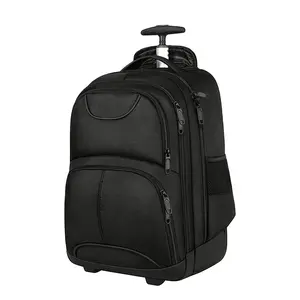 FULIYA Business Travel Luggage Laptop Backpacks With Wheels Custom Waterproof Rolling Backpack Trolley