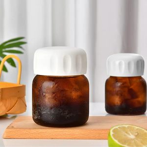 Bouteilles réutilisables en verre à liqueur claires petites bouteilles d'eau mignonnes de 300 ml bouteilles de jus en verre de 10 oz pour Kombucha - Product Image 6