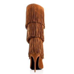 Ragazze peluche di inverno della pelle scamosciata della nappa delle signore stiletto stivali <span class=keywords><strong>donna</strong></span> <span class=keywords><strong>tacco</strong></span> - Product Image 3