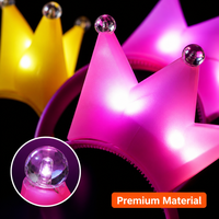Serre-tête LED Lumineux Clignotant à 3 Lumières avec Strass – Accessoire Cheveux Anniversaire