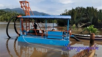Machine de dragage de sable fluvial diesel/électrique à haute efficacité avec moteur, capacité de 25-100 m³/h pour l'extraction fluviale