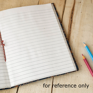 Brown Art Block Print Fabric Cover Handmade Paper Notebook (9 x 7 Inch) Artisan Handcrafted <b>Writing</b> <b>Journal</b> - Product Image 2