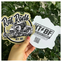 Étiquette auto-adhésive résistante aux UV, résistante aux intempéries, durable, imperméable et épaisse, PVC 0.18mm, autocollant en vinyle, autocollants personnalisés avec logo découpé à l'emporte-pièce