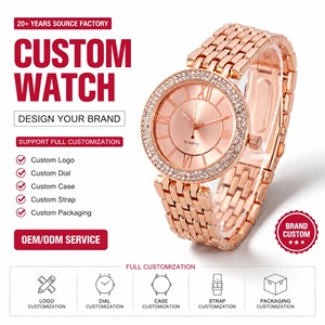 Maßgefertigte Luxus-Quarzuhr aus Edelstahl für Damen, Casual-Stil mit Diamanten Besetztem Ovalem Gehäuse, Roségold, 40mm Durchmesser Zifferblatt, 22mm Armband - Product Image 1