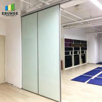 Cloison mobile acoustique en verre pour bureau, tableau blanc insonorisé, cloison amovible, système de cloisonnement coulissant pliable