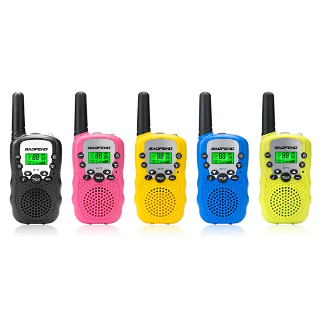 Baofeng PMR T388 Walkie Talkie Anak Mini Ham Radio Anak 2 In I Kemasan BF T3 Anak Radio AAA Baterai Uhf BF-T3 untuk Anak