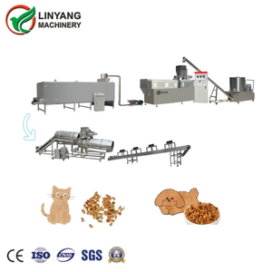 Línea de Producción de Alimentos para Perros de Acero Inoxidable, Automatizada, Controlada por PLC, Accionada por Motor, con Extrusión de Doble Tornillo de Alta Capacidad - Product Image 1