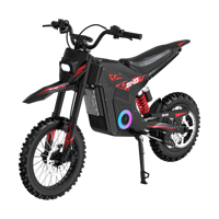 Moto électrique tout-terrain pour adultes 1500W à moteur central 48V 27Ah, roues F14 R12 pouces, 60km/h, autonomie 40km, cyclomoteur électrique, vente en gros