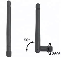 Antenne RP-SMA double bande 2,4 GHz/5,8 GHz WiFi 3 dBi omnidirectionnelle avec connecteur mâle RP-SMA pour routeur réseau sans fil