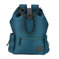 Sac à dos pour ordinateur portable multifonctionnel unisexe personnalisé unique noir imperméable en néoprène souple pliable léger avec sangle réglable