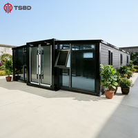 Maison préfabriquée de luxe extensible de 40 pieds, 3 chambres, de haute qualité, étanche, type Granny Flat, avec sécurité renforcée