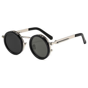 <span class=keywords><strong>Gafas</strong></span> <span class=keywords><strong>de</strong></span> <span class=keywords><strong>Sol</strong></span> <span class=keywords><strong>Redondas</strong></span> <span class=keywords><strong>de</strong></span> Diseño Retro con Logotipo Personalizado, Patillas Metálicas, Ajustables Giratorias, <span class=keywords><strong>Polarizadas</strong></span> UV400, para Conducir - Product Image 1
