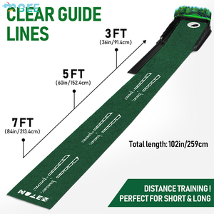 Tapis d'entraînement de golf portable SeeMore ODM/OEM pour la maison/le bureau, tapis de putting pliable avec <span class=keywords><strong>guide</strong></span> d'alignement - Product Image 5